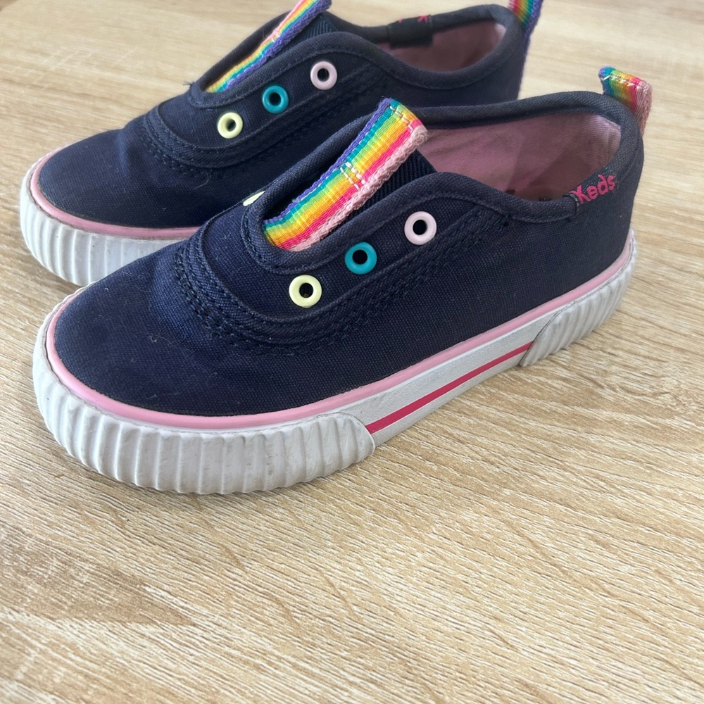 Keds Blue Sneakers with Rainbow Accents